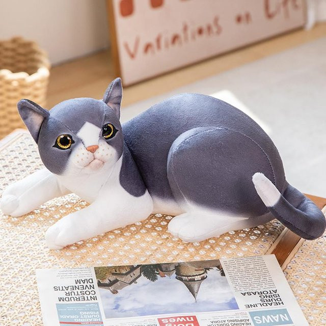 Kidsly Amerikanische Kurzhaar Katze Plüsch Spielzeug, schwarz, ab 14 Jahren - Bild 1