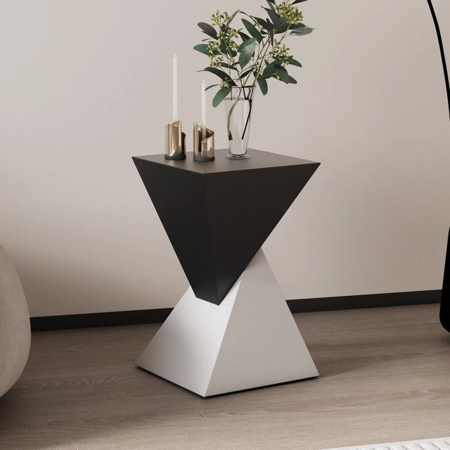 LIUSHADUOLA Beistelltisch im skandinavischen Design aus Metall in Schwarz Matt - Bild 1