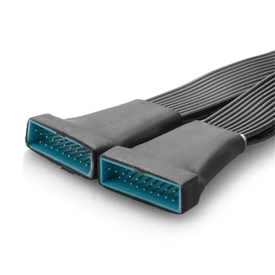 JIYUE USB 3.0 19PIN Header 1 auf 2 Verlängerung Splitter Kabel in Schwarz, Länge: 15 cm - Bild 3