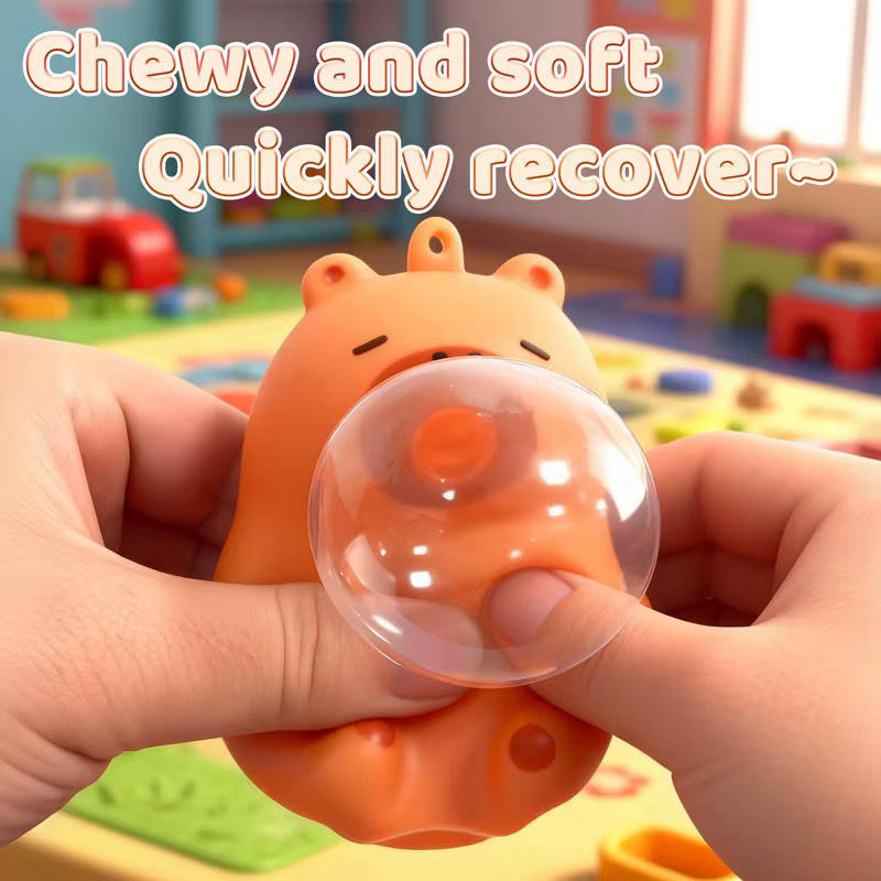 Capybara Squishy Bubble Toy Schlüsselanhänger, Unisex - Bild 2