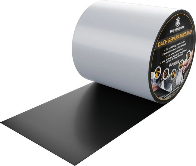 HSS Dach Reparaturband wasserdicht in Grau, Breite: 10 cm, Länge: 2,5 m - Bild 1