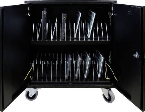 Leba Innovation NoteCart Flex Extended 32 Lade- und Managementsystem für Laptops, Chromebooks, Tablets und iPads in Schwarz - Bild 1
