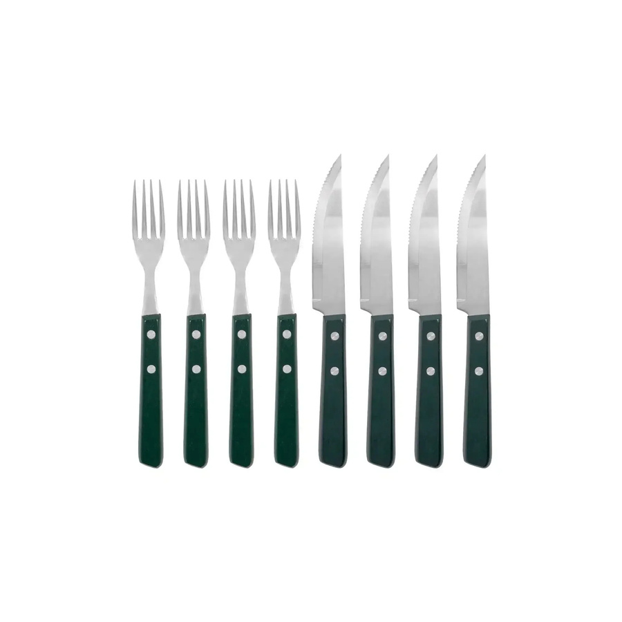 Nicolas Vahé Steakbesteckset aus grünem Akazienholz, 8-teiliges Set - Bild 1