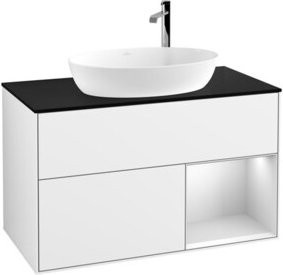 V&B Waschtischunterschrank Finion 100 in Weiß lackiert, B/T/H: 100 x 50,1 x 50,1 cm - Bild 1