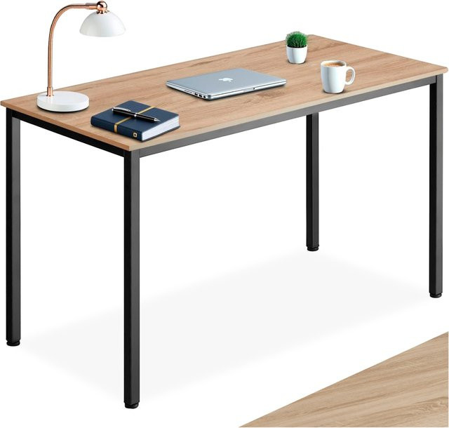 tectake Schreibtisch im Industrial Style aus Holz und Stahl in Braun, B/T/H: 120 x 60 x 75,5 cm - Bild 1