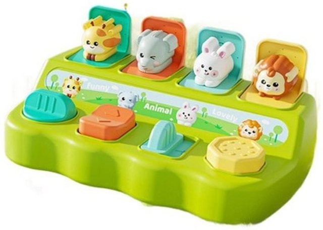 Binchi Outdoor Product Montessori Pop-Up Tier Spielzeug und Lernboxen, Grün, ab 0 Jahre - Bild 1