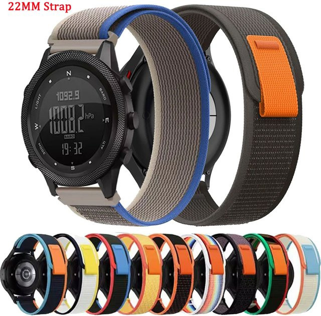 NORTH EDGE Uhrenarmband Nylon, Trail Loop, 22 mm, Schwarz - Bild 1