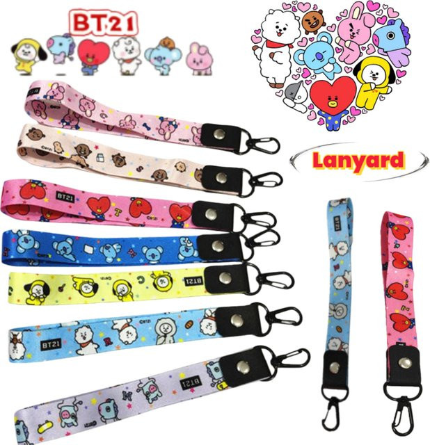 LINE FRIENDS Schlüsselband, BT21 Koya Mang Shaky Chimmy Tata, Unisex - Bild 1