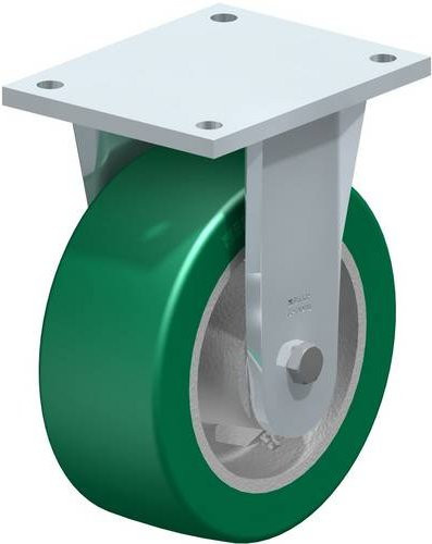 Blickle Bockrolle 202K in Grün und Silber mit 200 mm Rad-Durchmesser und einer Tragfähigkeit von bis zu 1250 kg - Bild 1