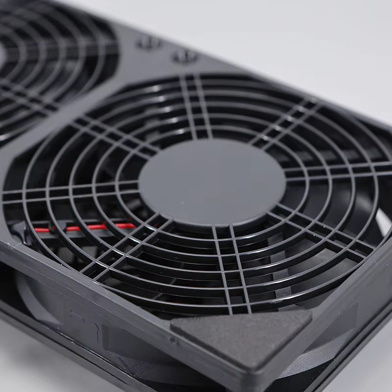 Gakaki High Airflow Lüfter Set für Router und Modem, 120mm, DC12V, USB-betrieben, Schwarz - Bild 4