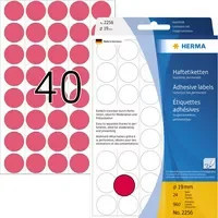 HERMA Markierungspunkte aus Papier in Rot, Durchmesser: 19 mm, 960 Etiketten pro Packung - Bild 1