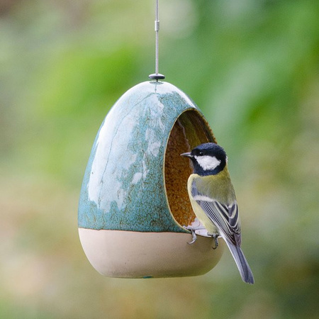 Vogeltränke CJ Wildlife Vierno Mini aus Keramik und Stahl in Blau oder Grün