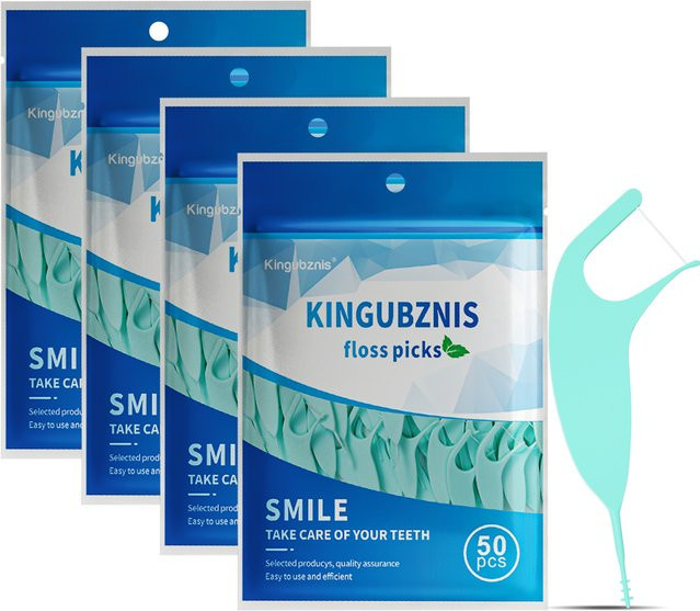 Kingubznis Zahnseide für Zahnspangen mit Flosser-Pinsel, 200 Stück - Bild 1