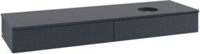 V&B Waschtischunterschrank Antao mit Frontstruktur und Beleuchtung in Lacquer Blue, B/T: 160 x 50 cm - Bild 1