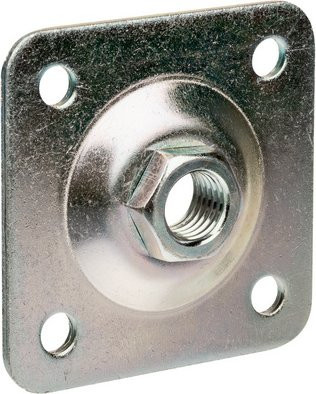 Polbram Steel Group Mutter zur Tormontage an Beton, silberfarben, B/L: 8 x 8 cm - Bild 1