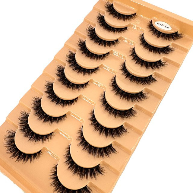 Ams Wimpern-Set, 10 Paar, natürlich, Unisex - Bild 1