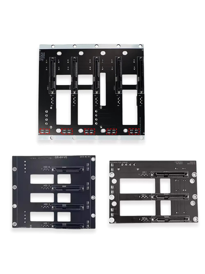 ADT-Link SATA Festplatte Backplane 6Gbps für 2,5 und 3,5 Zoll HDD, 5-Bay/4/3/2 Bay NAS Chassis Adapter und Server Erweiterungsplatine, Schwarz - Bild 6