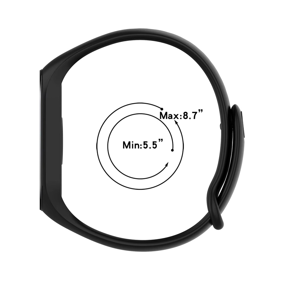 Xiaomi Uhrenarmband Silikon, Schwarz, für Mi Band 7 6 5 4 3 - Bild 3