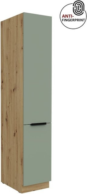 Küchen Hochschrank ARIA Aquamarin matt mit Anti Fingerprint Effekt und fünf Böden, Breite: 40 cm - Bild 1