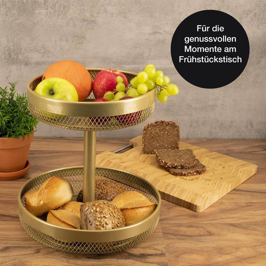Moritz & Moritz Etagere aus Metall in Gold, Höhe: 30 cm - Bild 2