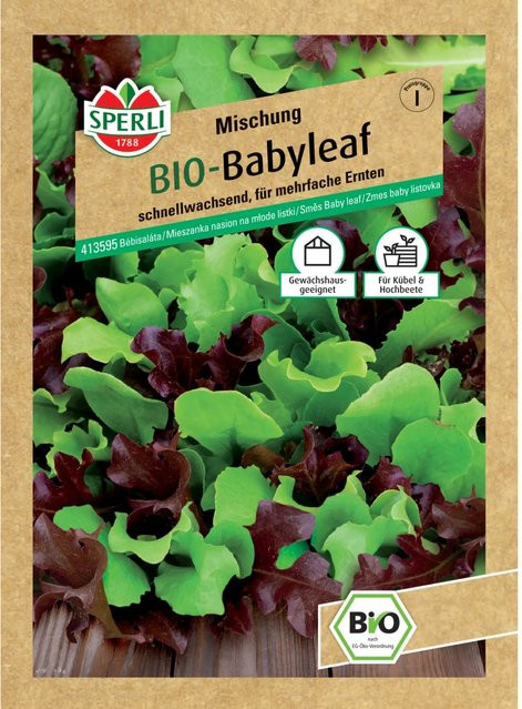 Sperli Bio Babyleafsalat Mischung Gemüsesaat für Frühjahr und Herbst - Bild 1