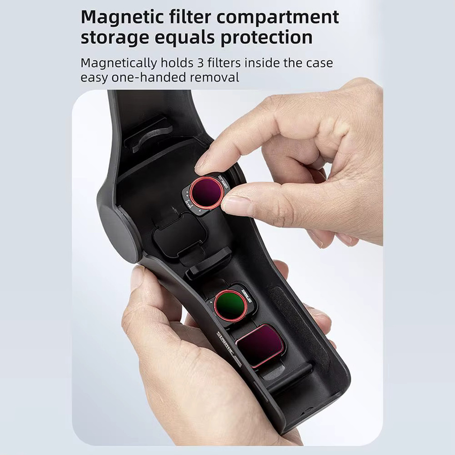 Harte Schutzhülle für DJI Osmo Pocket 4 in Schwarz mit Displayschutz und Schnellverschluss-Klappdesign - Bild 5