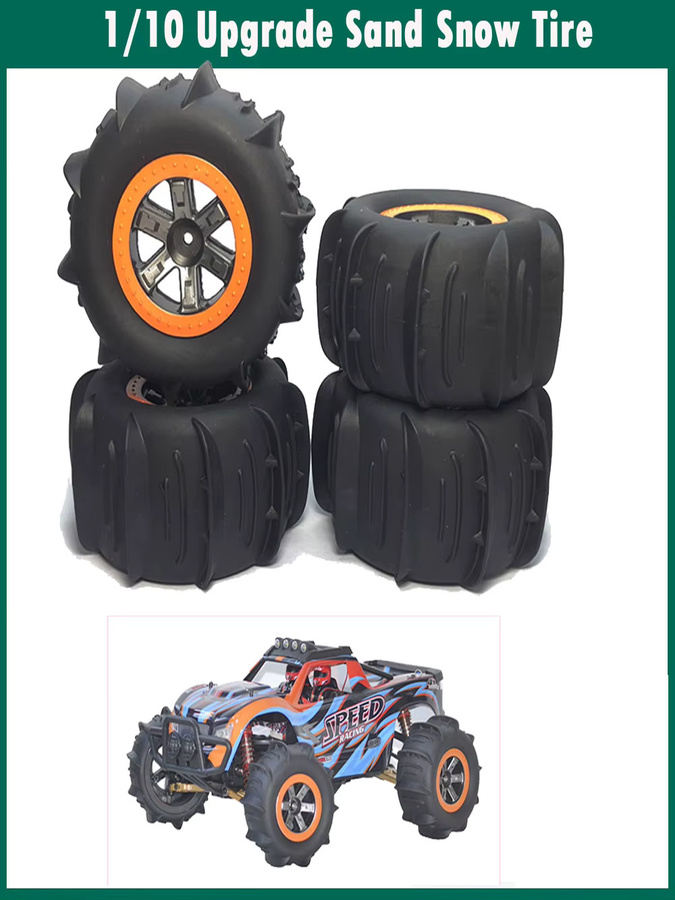 YSIDO Monster Truck Sand- und Schneereifen, 4-teiliges Set, 1:10, 110mm - Bild 4