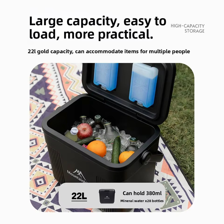 MOUNTAINHIKER Kühlbox Black Knight in Schwarz, 22L isolierte Eisbox für Outdoor, Camping und Auto - Bild 4