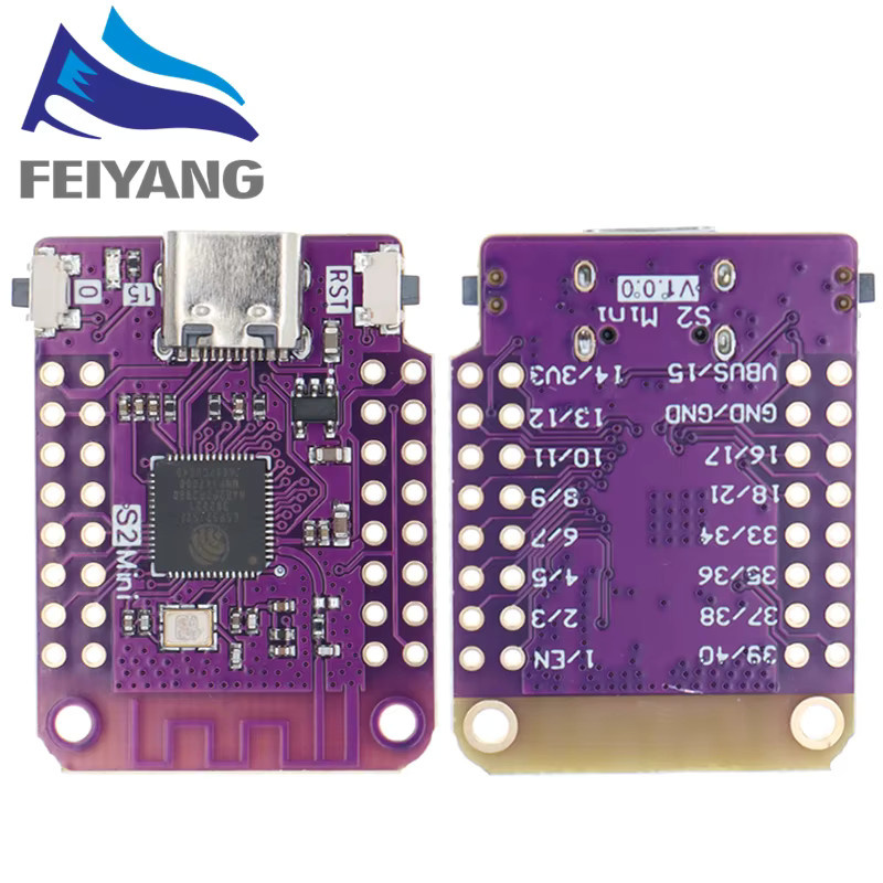 SAMIROB ESP32 S2 Mini WIFI Board in Purple mit 4 MB Flash und 2 MB PSRAM für MicroPython und Arduino kompatibel - Bild 3