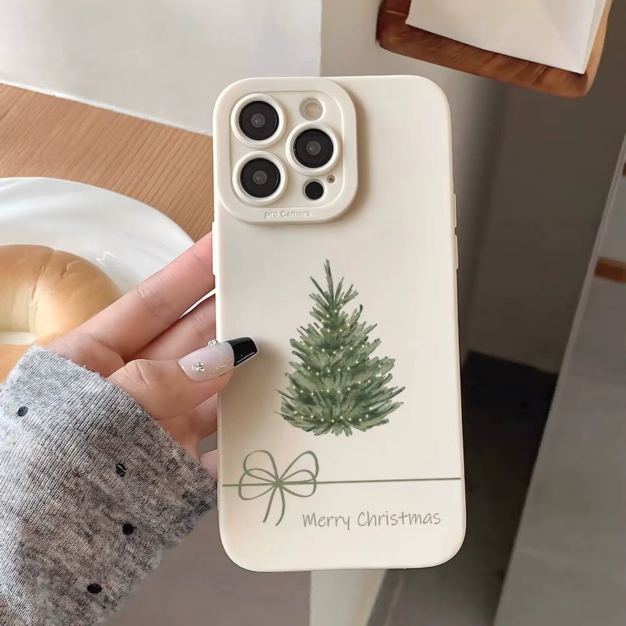 Mattierte TPU-Handyhülle mit grünem Weihnachtsmuster für iPhone Modelle - Bild 2