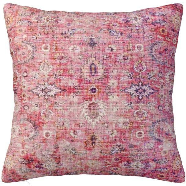 ZX Blanket Kissenbezug Boho Design in Rosa mit floralem Muster, B/H: 30 x 30 cm - Bild 1