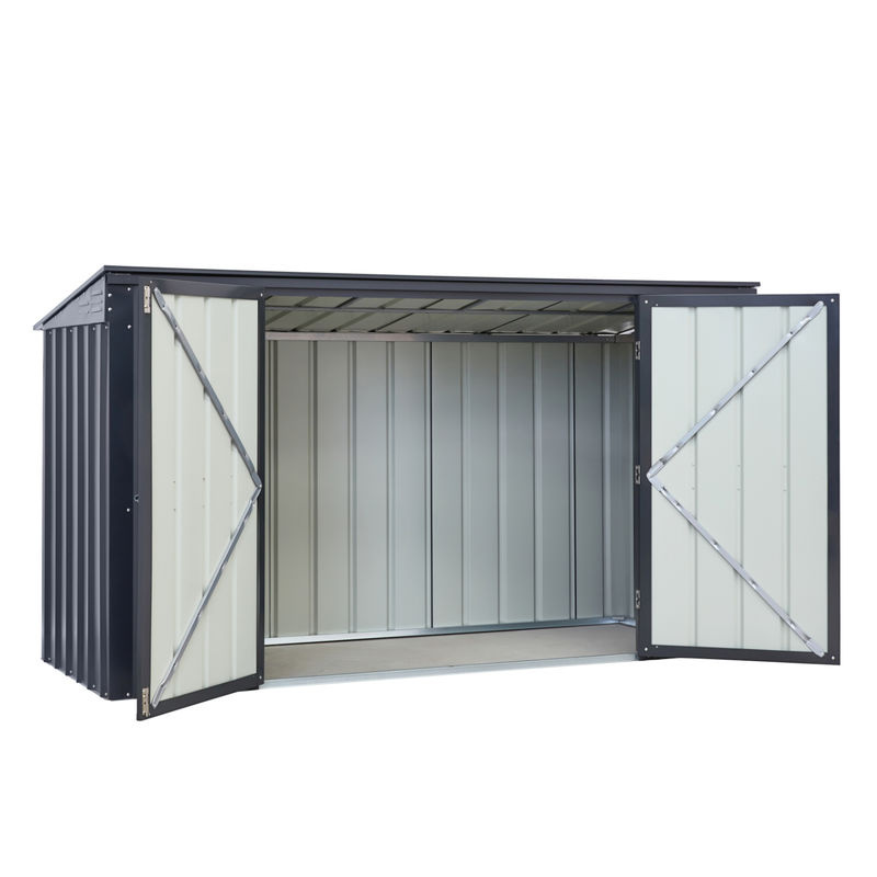 Globel Mülltonnenbox Easy aus Stahl für 3 Mülltonnen, anthrazit grau, B x T: 236 x 101 cm - Bild 3