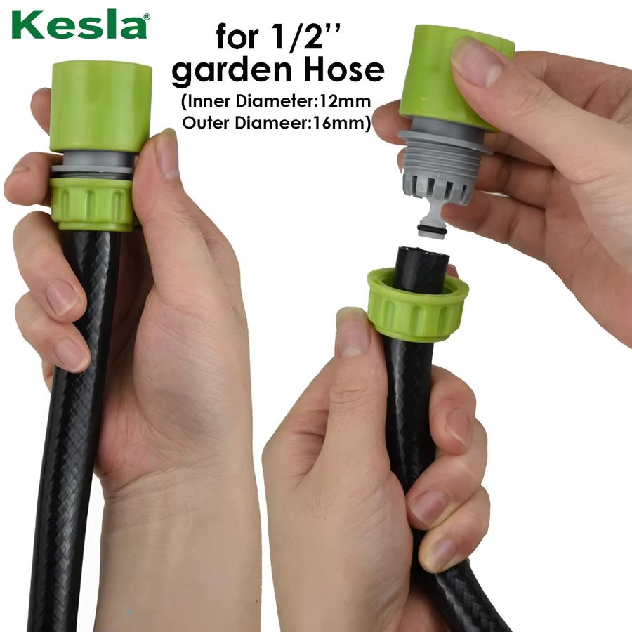 KESLA 10-teiliges Schnellverbinder-Set für Gartenschläuche und Tropfbewässerung, 1/2 Zoll, 16 mm - Bild 3