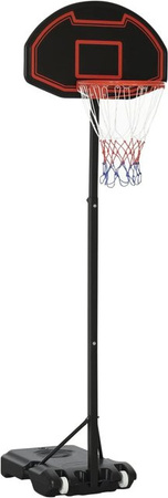 HOMCOM Basketballkorb-Ständer Stahl Schwarz