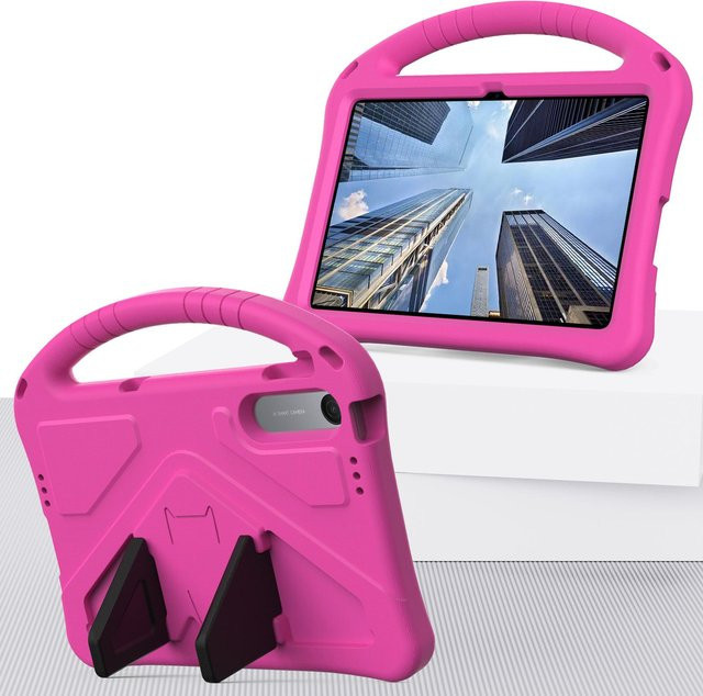 Kinder EVA Schutzhülle für Redmi Pad SE 9,7 Zoll in Pink mit Griff und Klappständer - Bild 1
