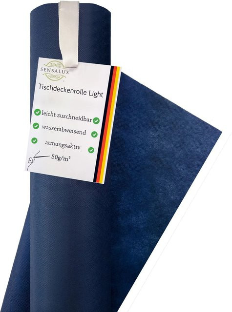 Sensalux Tischdeckenrolle Light Blau, wasser- und fleckenabweisendes Vlies aus Polypropylen, Breite: 110 cm, Länge: 25 m - Bild 1
