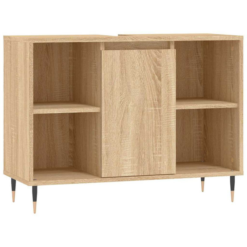 vidaXL Badschrank Sonoma-Eiche in Braun im industriellen Stil, B/T/H: 80 x 33 x 60 cm - Bild 4