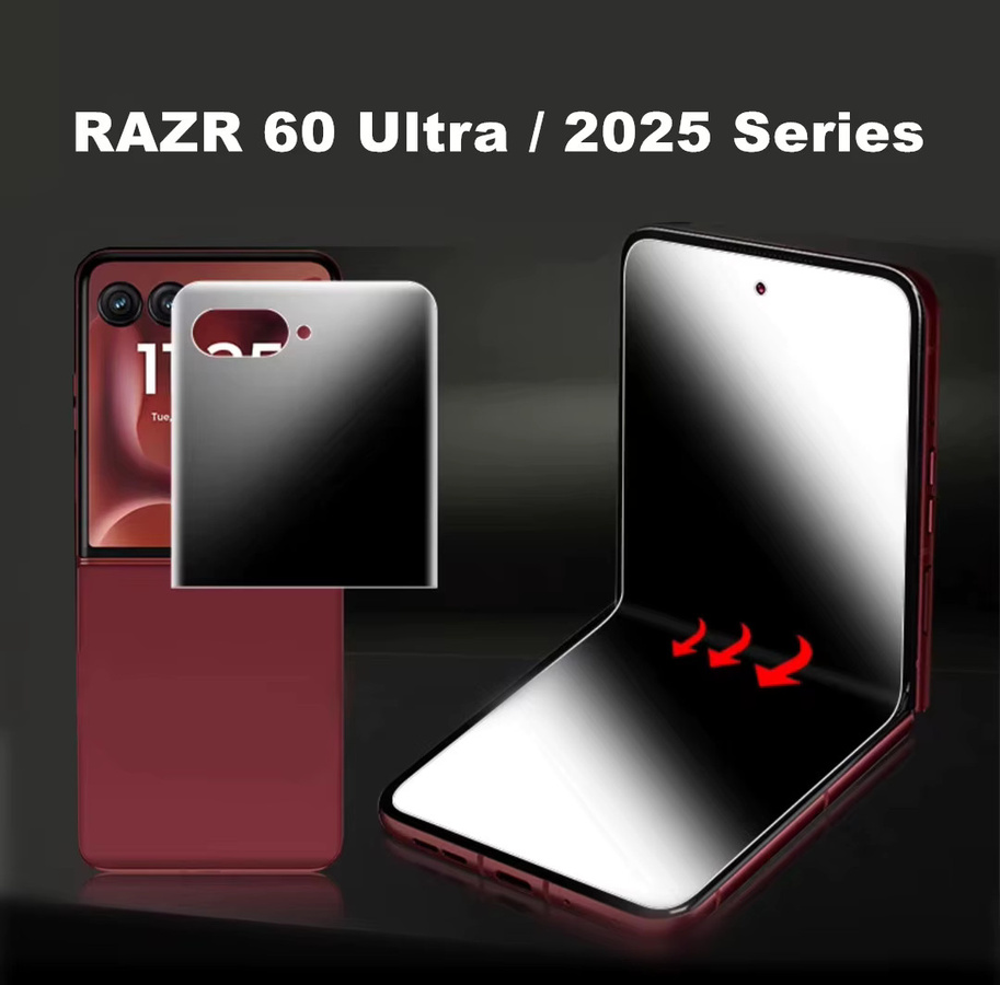 Matte Anti-Spion Displayschutzfolie für Motorola Moto Razr 60 Ultra und Razr 60 Plus - Bild 2