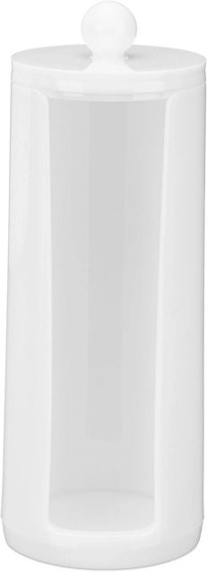Relaxdays Wattepadspender aus Acryl in Weiß, 2er Set, B: 20,0 cm, T: 7,5 cm, H: 17,5 cm - Bild 1