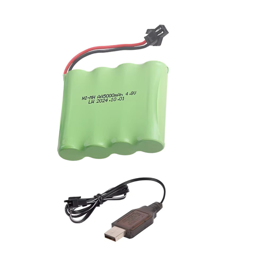 GAOLAG 4,8V 5000mAh NiMH AA Akku-Set mit Ladegerät für RC-Spielzeuge in Lila und Grün - Bild 2