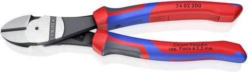 Knipex Kraft-Seitenschneider mit Facette aus Chrom-Vanadium-Stahl, Mehrfarbig - Bild 1