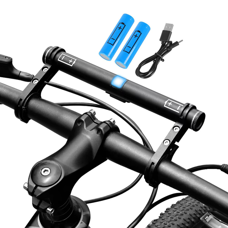 Wiederaufladbare Fahrradlenkerverlängerung aus Aluminiumlegierung mit 4000 mAh Powerbank in Schwarz - Bild 2
