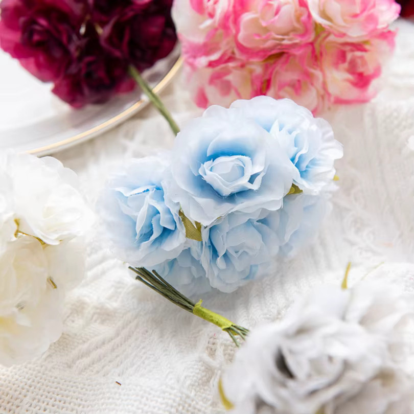 TTCY Künstliche Rosen Bouquets in Champagner für Hochzeit und Dekoration - Bild 2