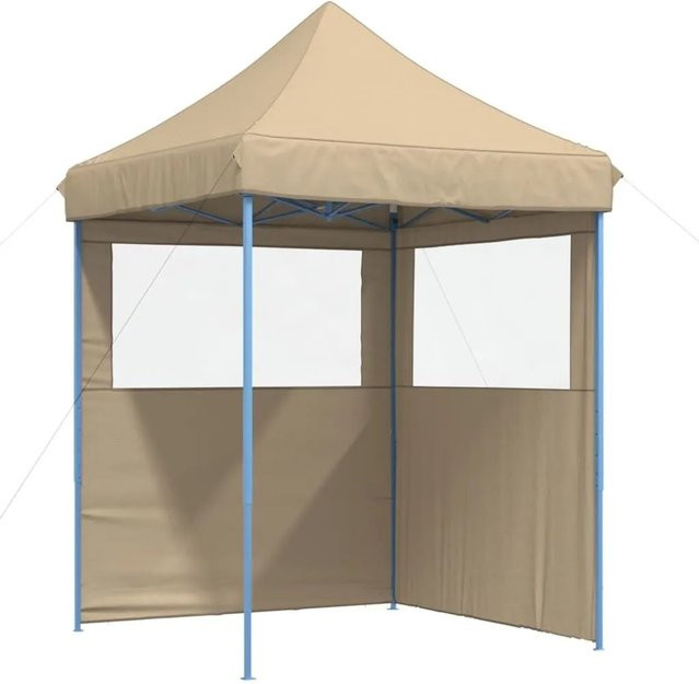 vidaXL Partyzelt Pop-Up Faltbar mit 2 Seitenteilen und Fenstern Beige B: 306 cm, H: 200 cm - Bild 1