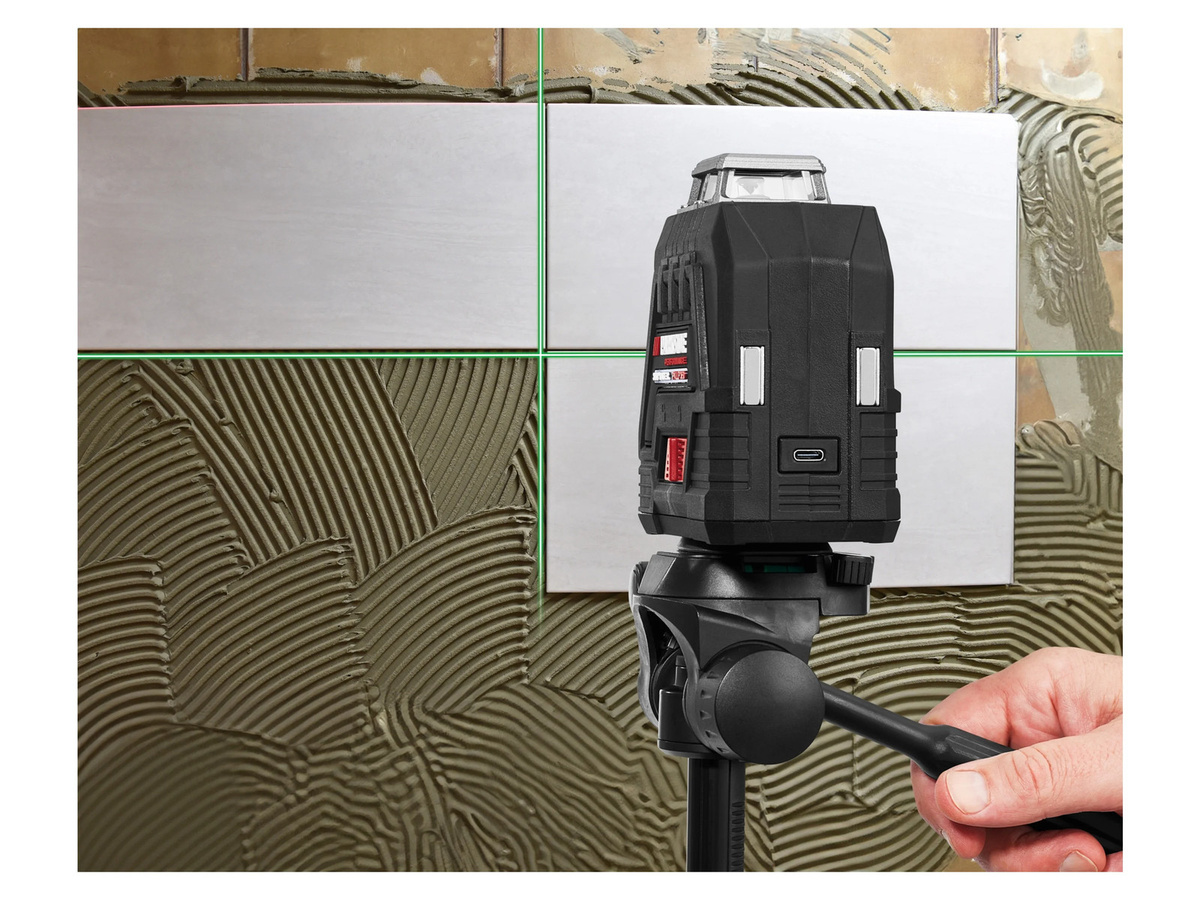 PARKSIDE PERFORMANCE 4 V Akku-Kreuzlinienlaser PKLLP 360 B3 in Grün mit 360 Grad Rotationslaser - Bild 3