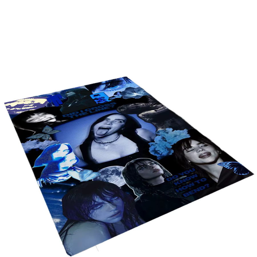 MINISO Billie Eilish Teppich Rutschfeste Bodenmatte für Wohnzimmer und Schlafzimmer - Bild 2