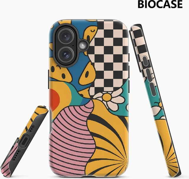 Creative Collage Handyhülle für iPhone 11 bis iPhone 17 Pro Max Plus, doppelschichtige Rückseite, multicolour - Bild 1
