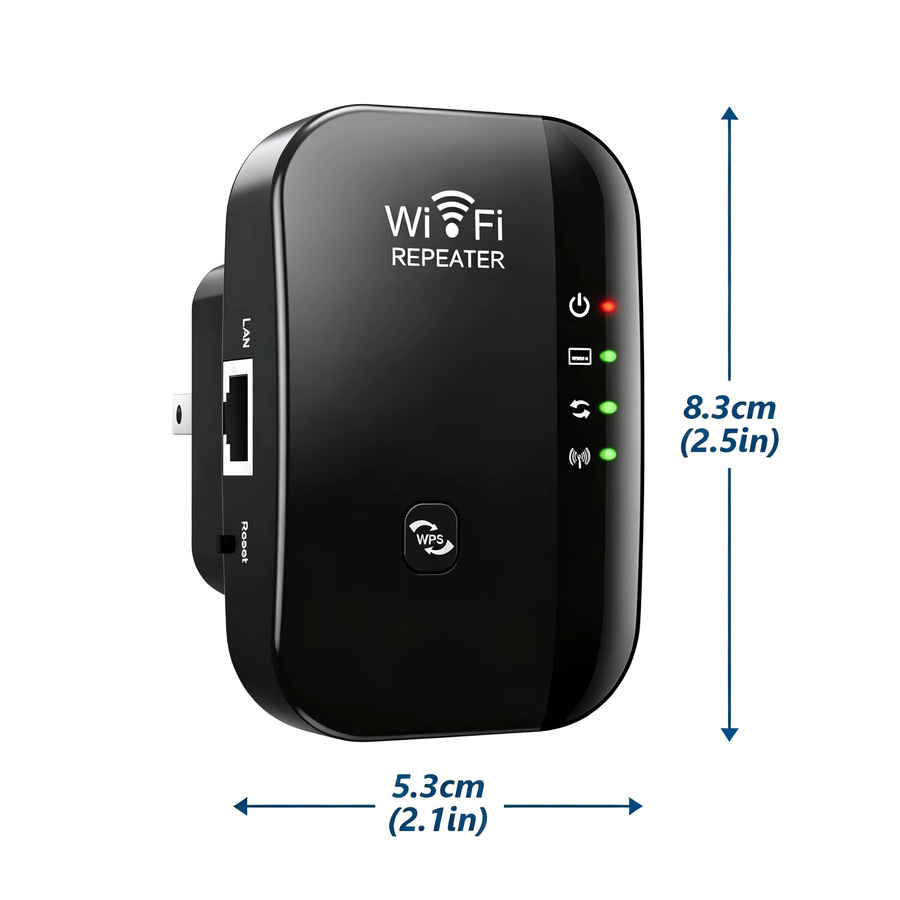 Regaton WLAN Repeater Single-Band 2,4 GHz Wi-Fi Reichweitenverstärker Schwarz - Bild 4