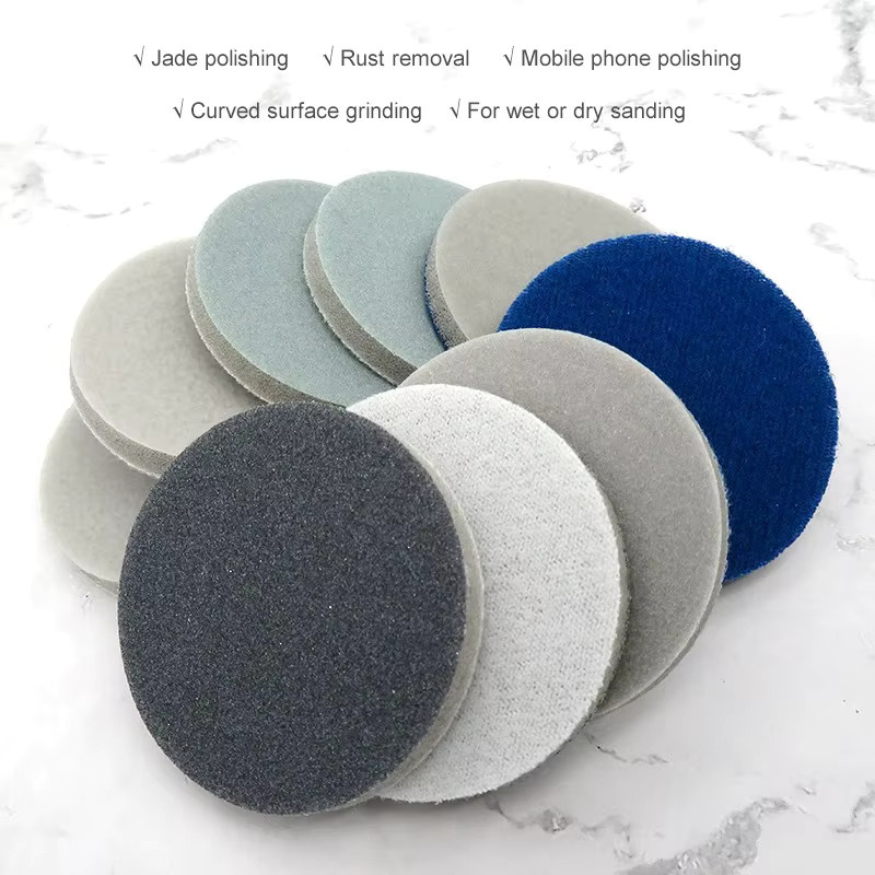Vibratite 20 Stück Runde Schleifschwämme mit Klettverschluss, Durchmesser: 30 mm, für Auto- und Handy-Politur & Schleifen - Bild 3