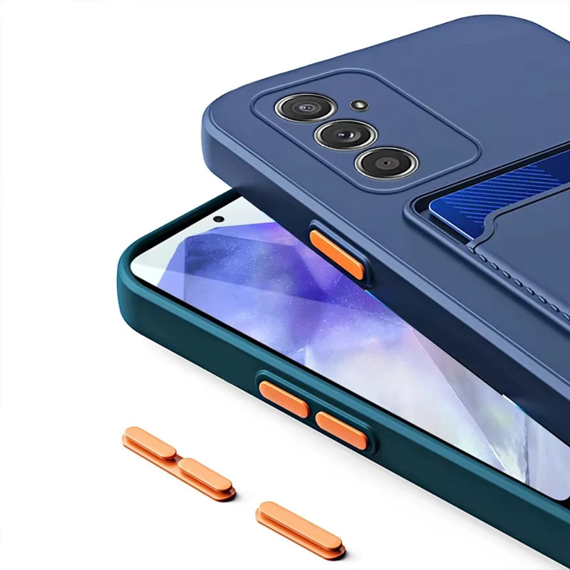 Samsung Galaxy A55 5G Silikonhülle mit Kartensteckplatz in Purple - Bild 3